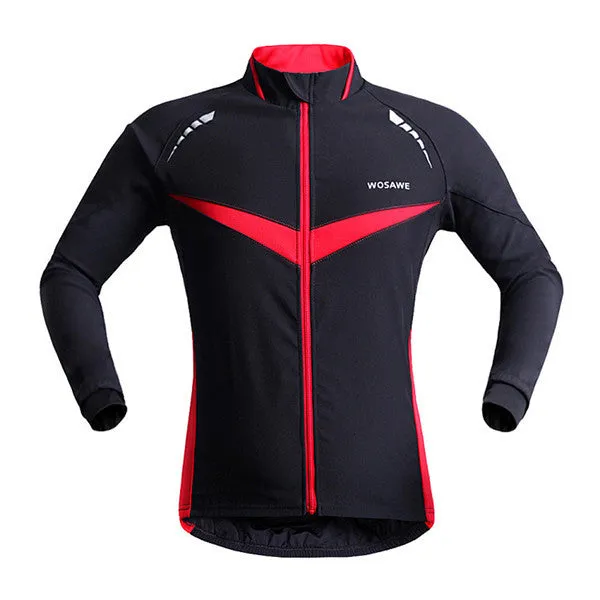 WOSAWE Cycling Jacket Men Windproof Warm Cycling Clothing Sport Ropa Ciclismo Running Jersey Winter Bike Bicycle Cycling Jacket