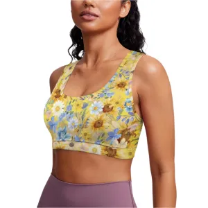 Yellow Floral Art Sports Top up to 5 XL (FWS)