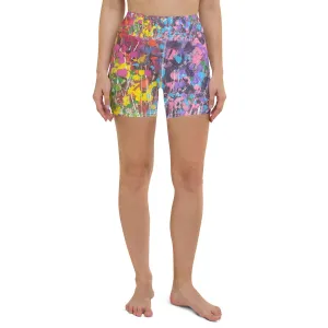 Yoga Shorts- Pink and Yellow